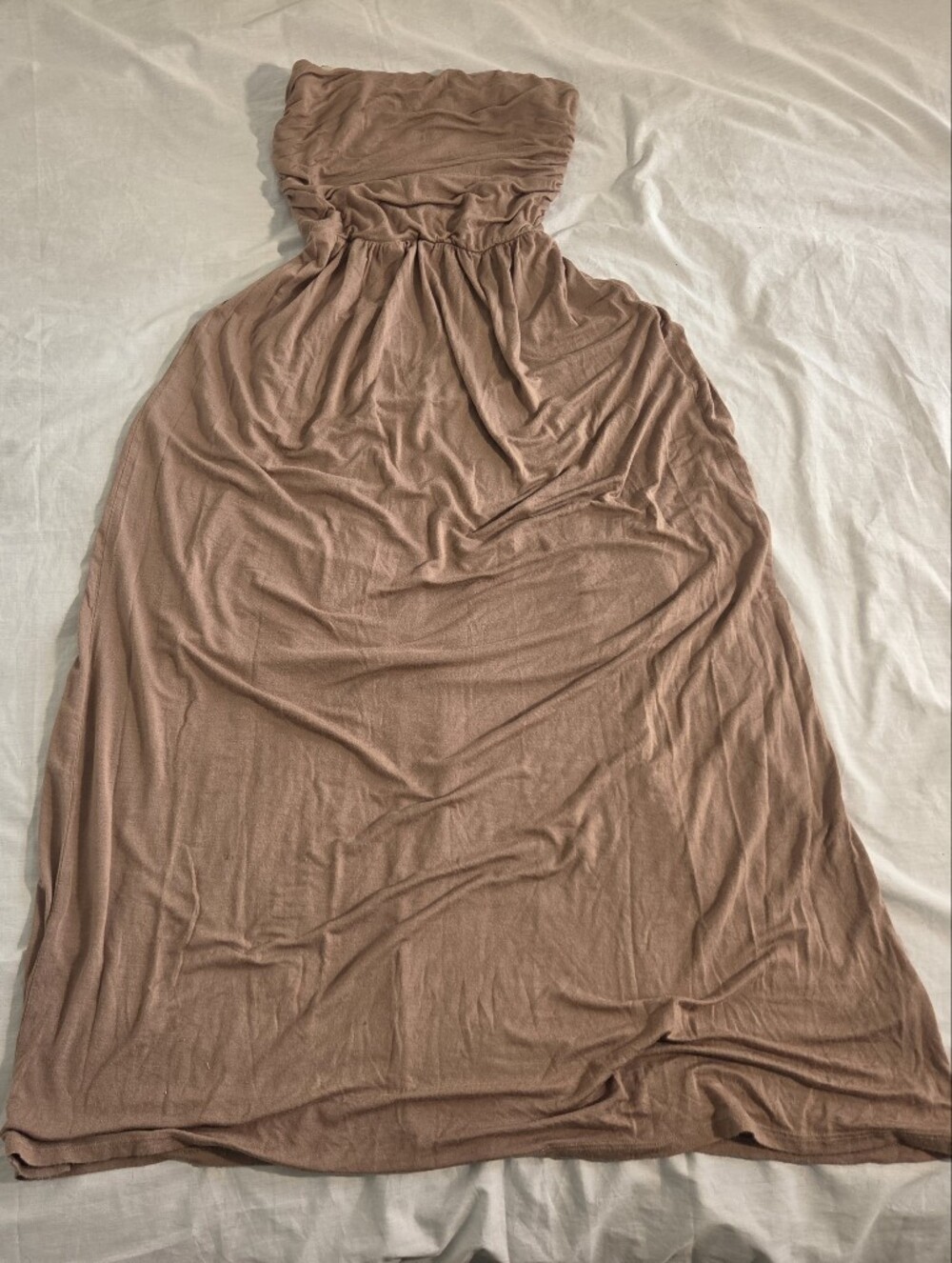 Heart & Hips Strapless Tube Maxi Brown Medium Dress